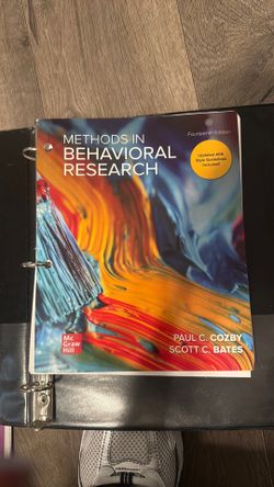 McGraw Hill Methods in Behavioral Research 14th