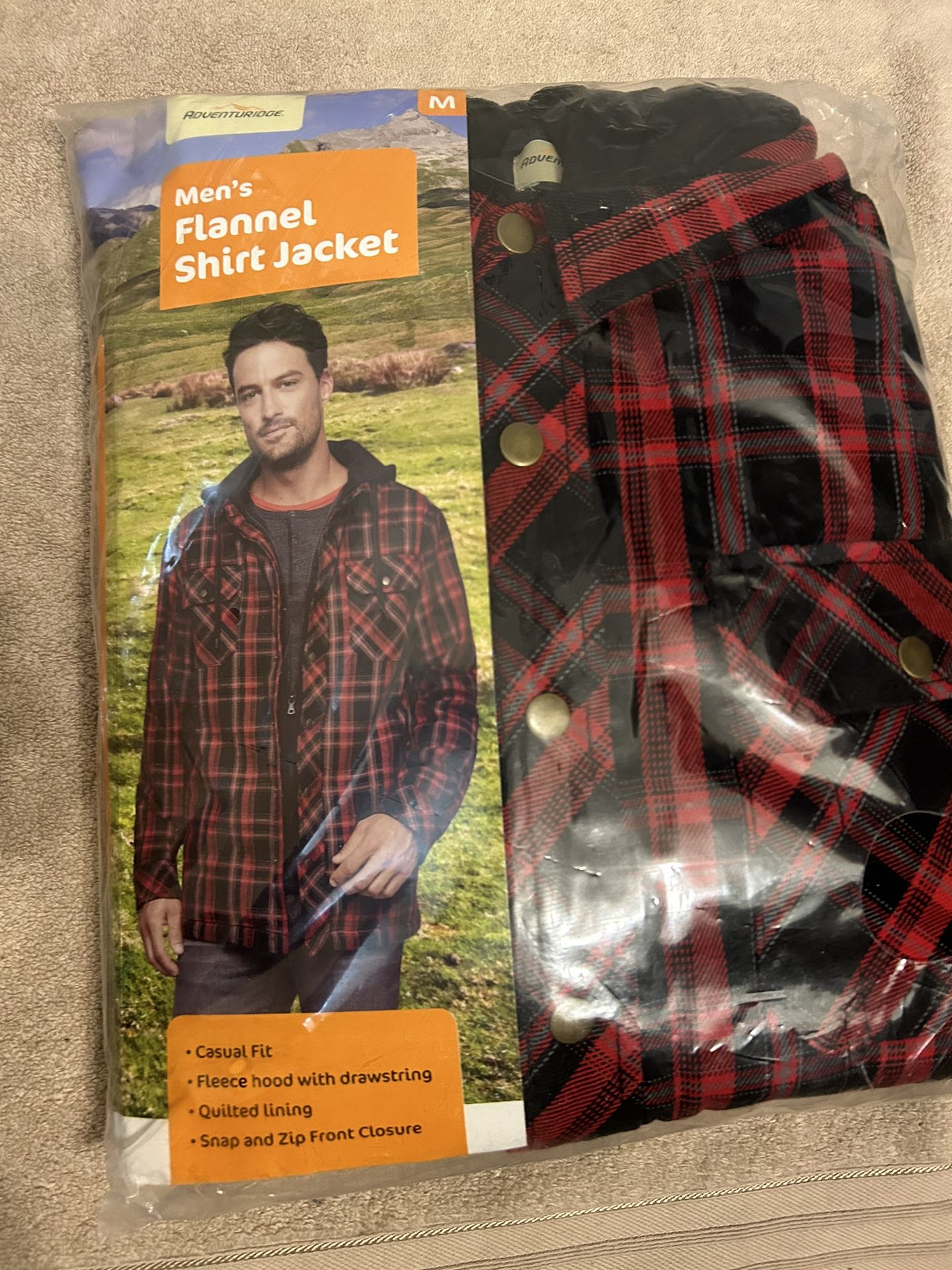 New Men’s Flannel Shirt Jacket SizeM