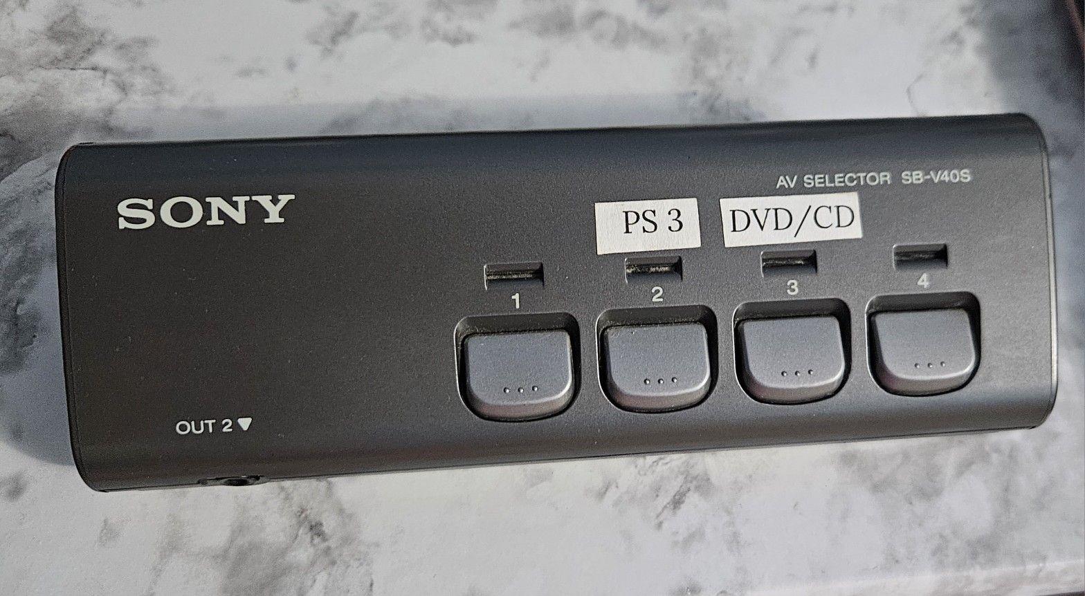 Sony SB-V40S Manual 4-Device S-Video RCA AV Selector Switcher Retro Gaming