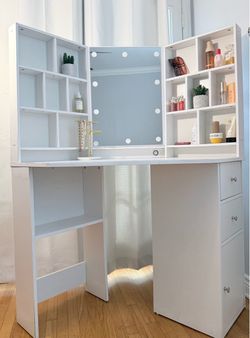 White Vanity Desk