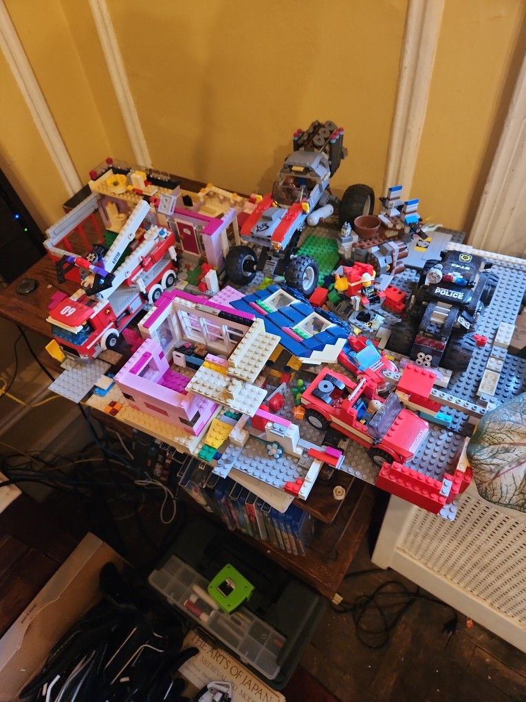Lego Collection Including Firetruck Lego Movie Police Car And ATV