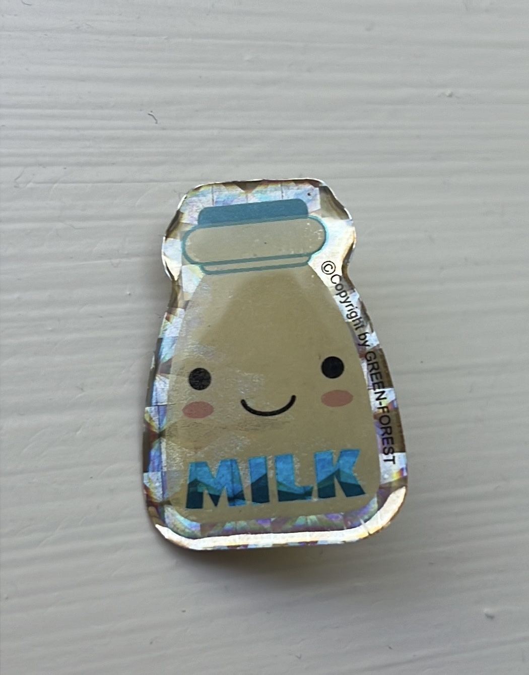 Cute Milk Bottle Enamel shiny button Pin brooch
