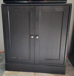 Black Wood Storage Cabinet
