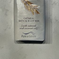  Bath & body bar by Pure and Gentle W/ oatmeal & coconut oil Soap Bar