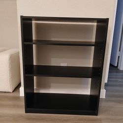 Mainstays 3-Shelf Bookcase with Adjustable Shelves, True Black Oak