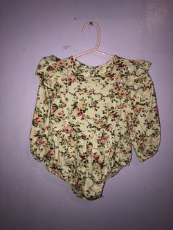 Baby off white floral romper