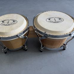 GP Percussion CB221 Birch 6"' & 7" Bongo Drum Set w/ Natural Skin Heads GP Percussionx