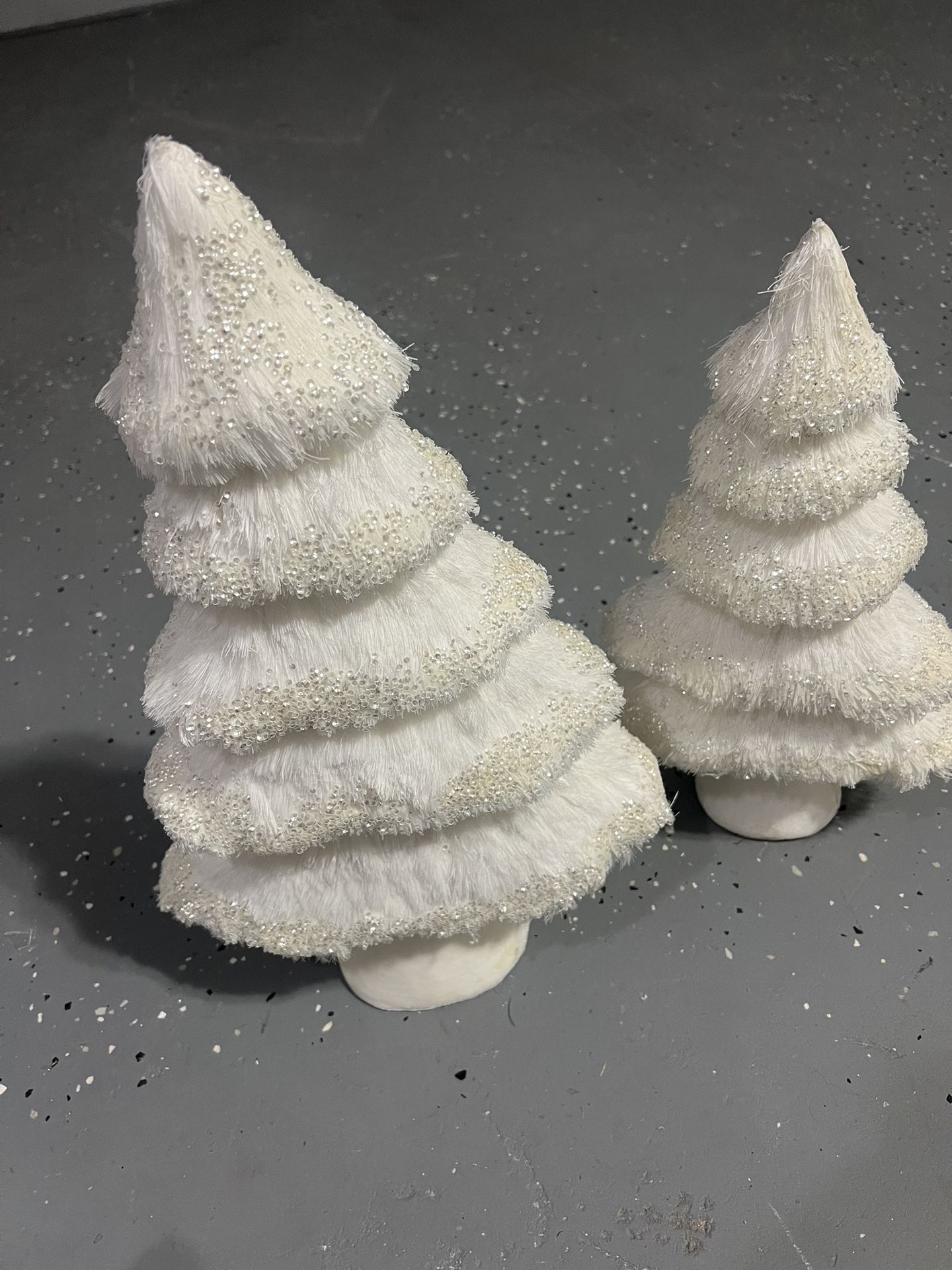 Two Christmas Glamours Decor Tree Slightly Stain
