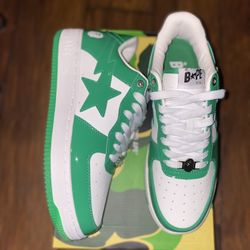 Green & White Bape Shoes - Size 10 | Price Negotiable