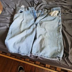 Levi Straight Loose Fit Blue Jean Shorts