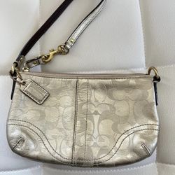 Gold Coach Wristlet