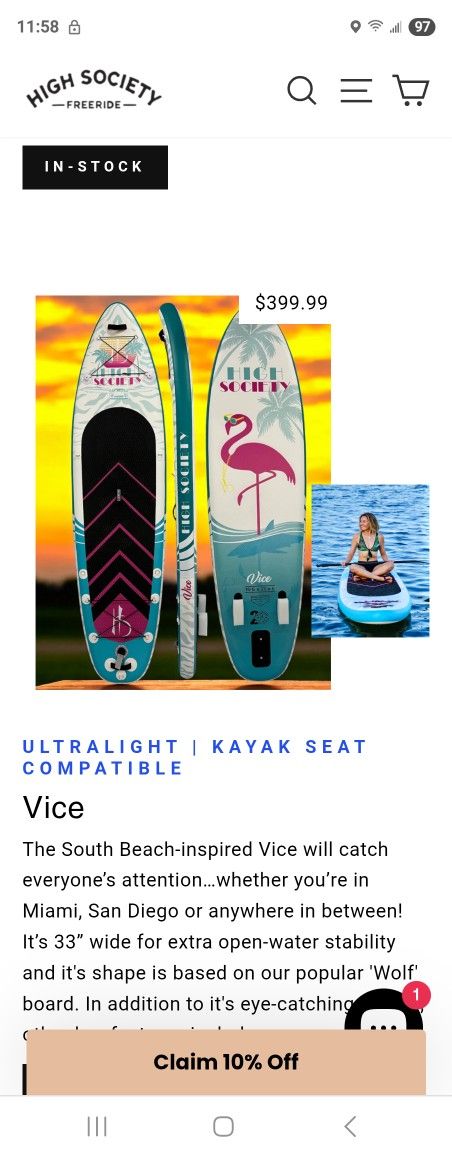 High Society Paddle Boards Inflatable