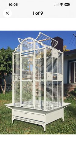 63" Large Elegant Bird Parrot Open PlayTop Cockatiel Cockatoo Macaw Conure Cage  $580.00 used two years old ( f )