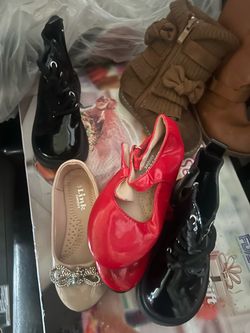Shoes girl size 8 and 10 so on and girl clothes