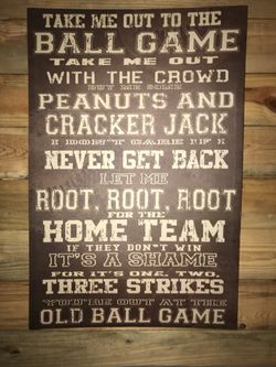 Major League Baseballs anthem on a canvas