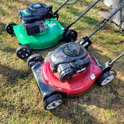 Beast Stray Mowers Red Works Green Needs Carb Cleaning To Run 