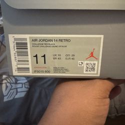 Jordan Retro 14  ‘Ferrari’ Size 11