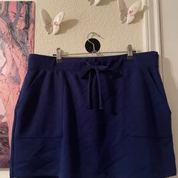 Plus Size Women’s blue skort with pockets size XL pre-owned 