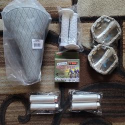 NEW Bicycle Bmx Parts Bundle Gray/silver