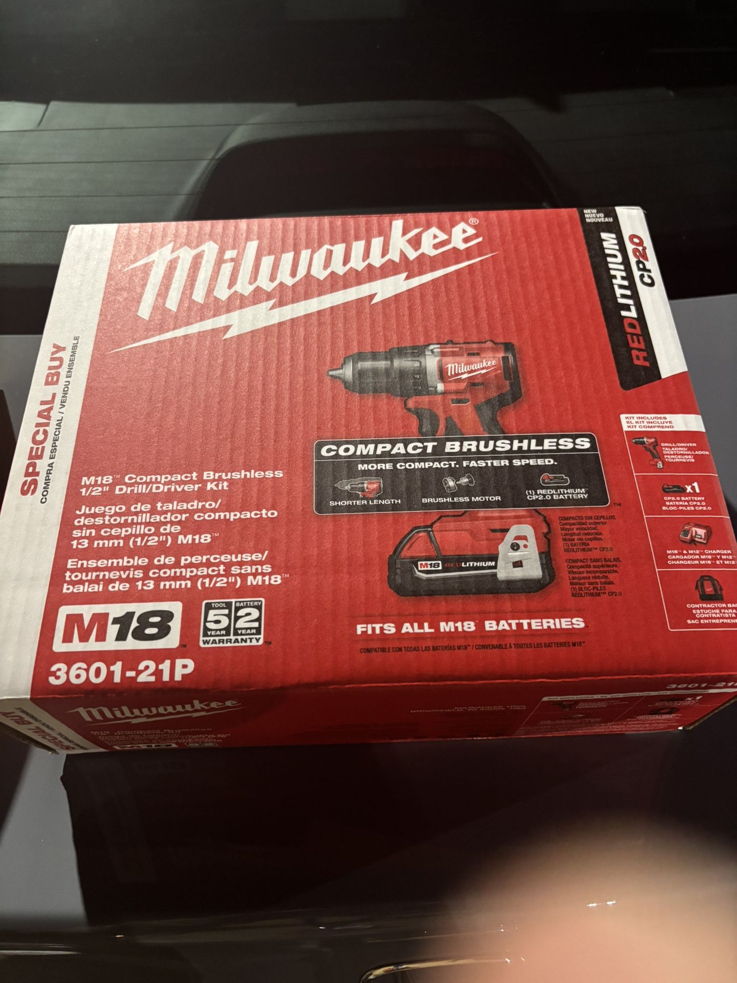 M18 Milwaukee Compact Drill/driver Kit