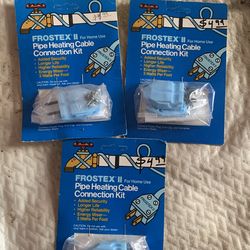 Three Frostex Pipe Heating Connection Kits