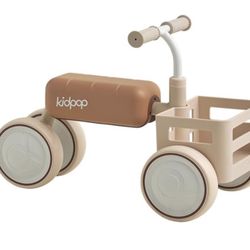 Bike for 1 Year Old Boys Girls Push Rider with Detachable Seat for 10-36 Months,4 Wheels Toddler First Bike, First Birthday Gifts (Beige)