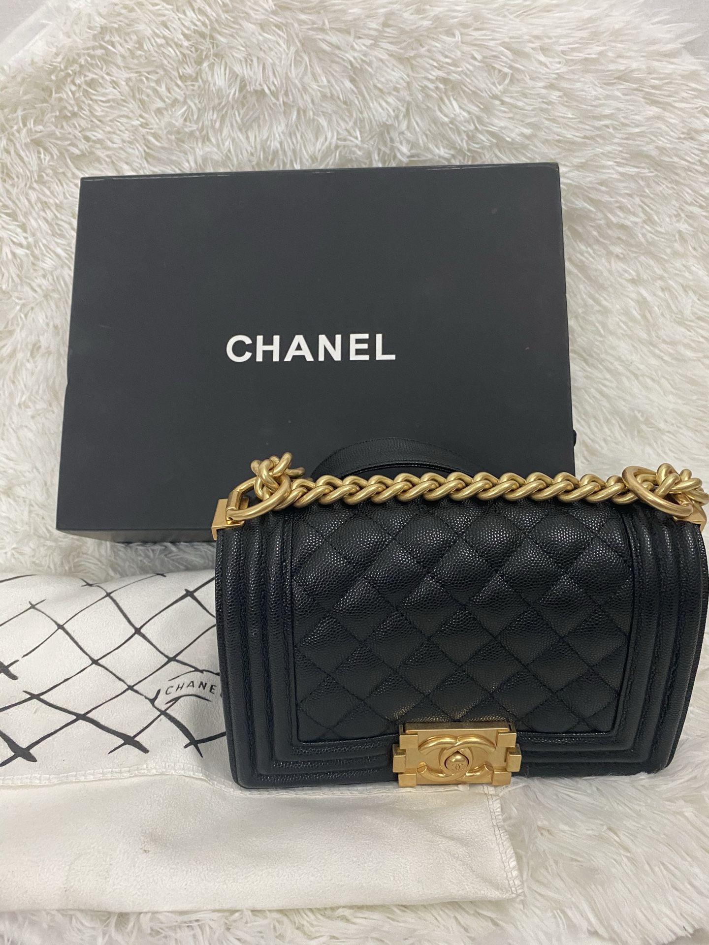 CHANEL Lambskin Quilted Boy Flap
