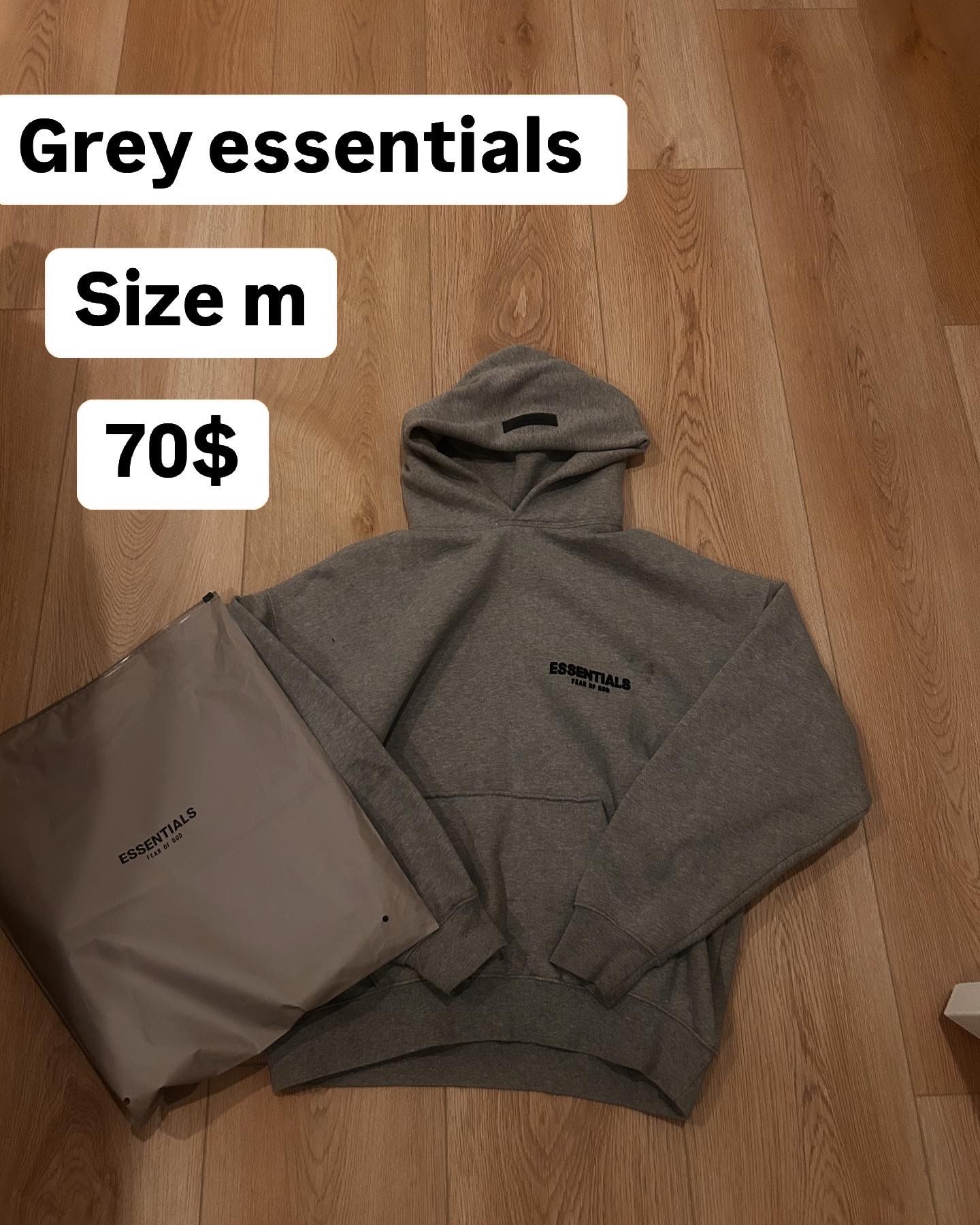 Grey Essentials Hoodie