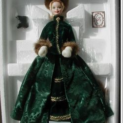 Porcelain Holiday Caroler Barbie 1996