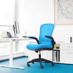 New Office Mid-back Mesh Chair Ergonomic  Office Chair Meeting Room Chair with Lumbar Support and Flip-up Armrests
