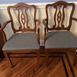 Pair of French Country Armchairs Newly Reupholstered 23w x 16sd x 19 sh x 37h Smoke and pet free household