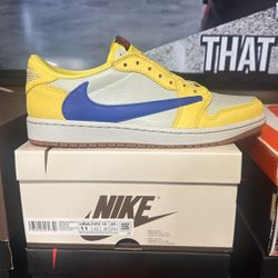 Air Jordan 1 Low Travis Scott Canary Yellow 