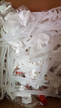 Spigots plastic handles.
