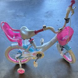 Brand New Kids Bike - Brand Is Glerc - Model Is Maggie - 16 Inch Wheels - Ages for 1-13 Year Old Girls Princess Style with Doll-Seat & Basket