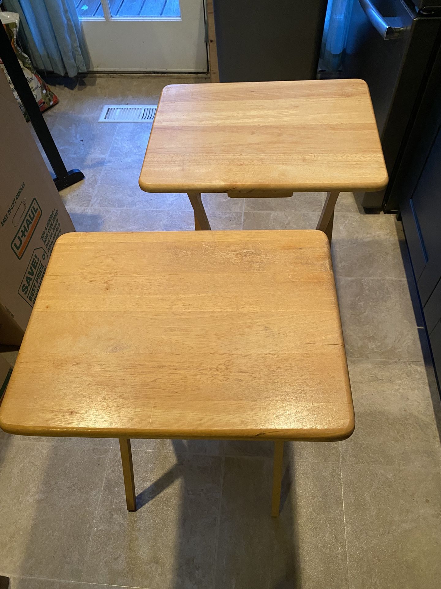 Pair of Folding Snack Trays