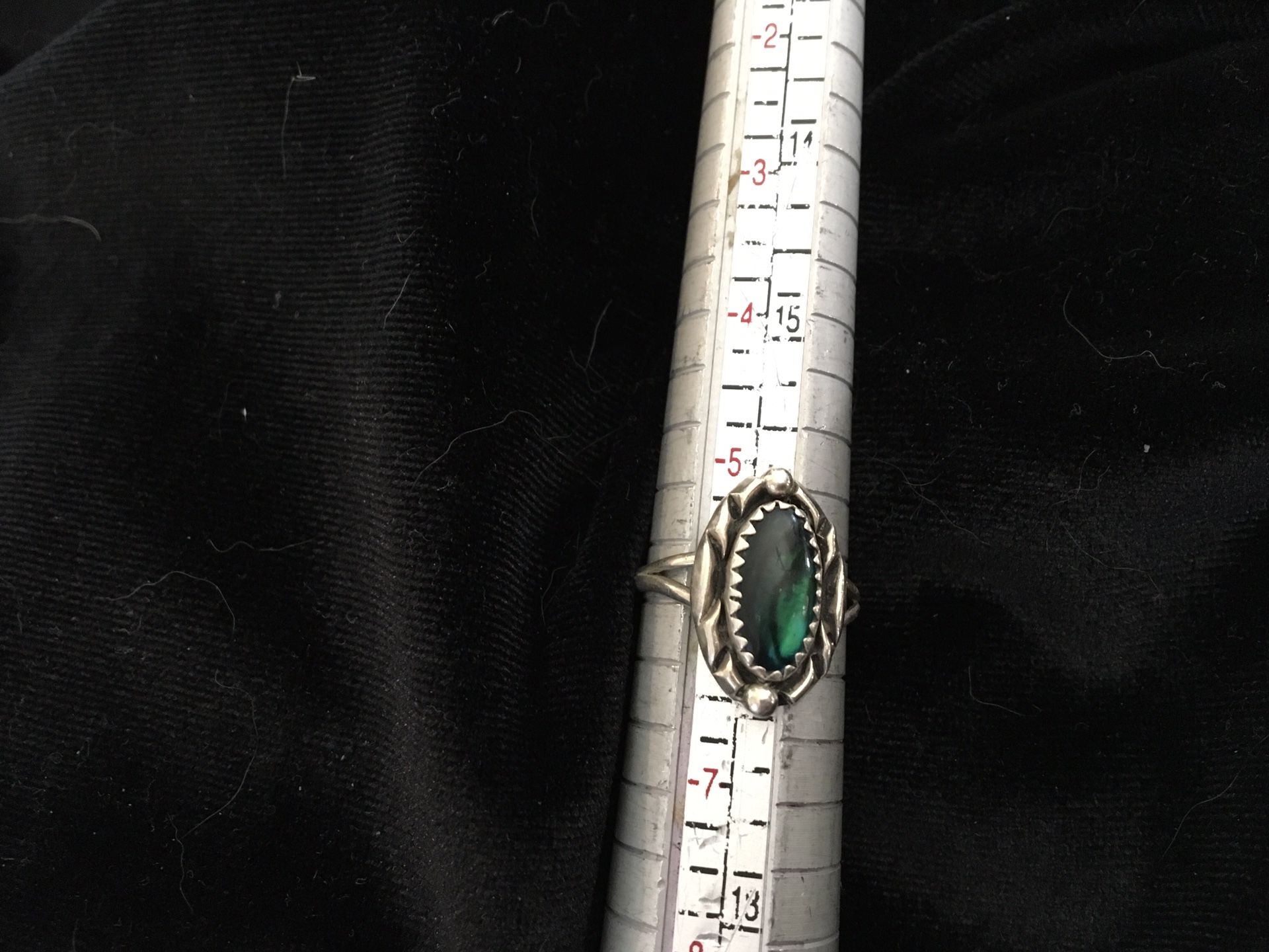 925 green turquoise ring