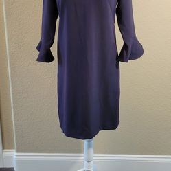 Ann Taylor Long Sleeve Navy Blue Dress Size 4