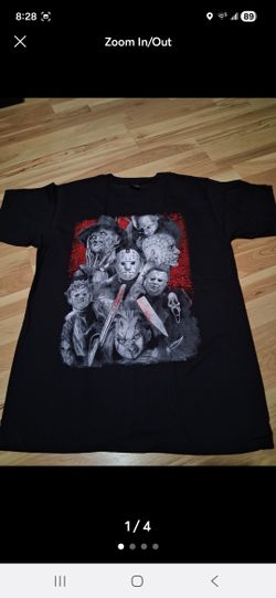 NEW HORROR T-Shirt collection size Large  unisex (for men or women) material cotton,  can fit size Medium 