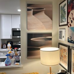 Set Of Two Canvas Pottery Pictures