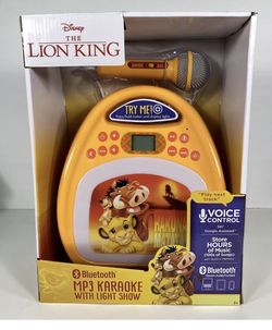 New In Box Disney Lion King MP3 Karaoke With Light Show 