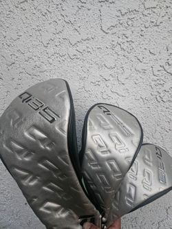 MINT CONDITION LOT 3 TAYLORMADE Qi35 DRIVER, 3 WOOD & HYBRID HEADCOVERS