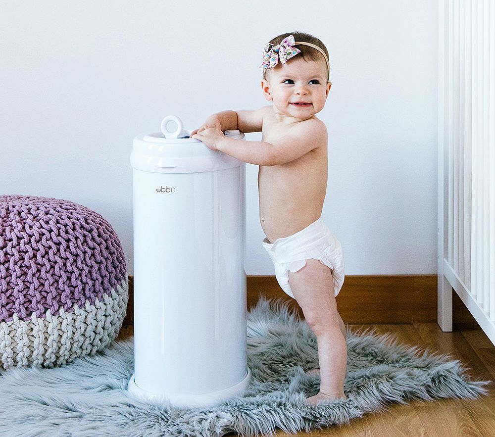 Never Used! Ubbi Steel Diaper Pail - White With Bags!