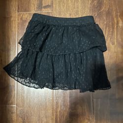 Girls Black Lace Skirt Size 5
