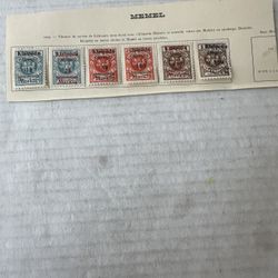 Memel Complete Set Of Stamps N12-17 