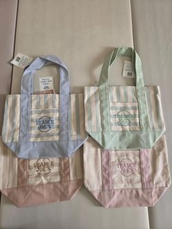 $35 for 4 of  Trader Joe’s Limited Edition Mini Canvas Tote Bags