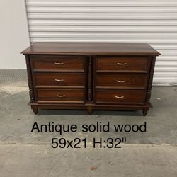 Antique Solid Wood Dresser 