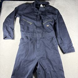 Dickies Blue Jumpsuit Coveralls Men’s Size Large Blue Long Sleeve #2403