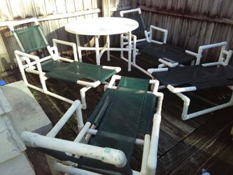 Patio Pvc Chaise Set