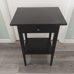 Black Ikea 1 Drawer End table Nightstand 18 x 14 x 27.5