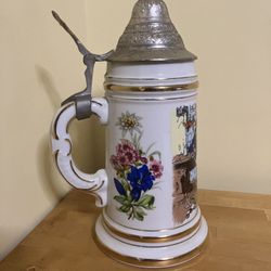 Gerold Porzellan Lidded Beer Stein